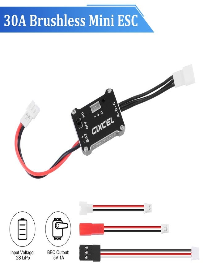 ترقيات GIXCEL 30A Brushless ESC 1/18 TRX4M FCX18 1/24 SCX24 FCX24 Micro RC Crawler (PH2.0 Plug) - Image 2